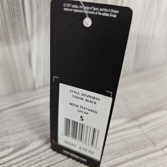 Adidas Primegreen 1/4 Zip Golf Pullover Jacket - Black - Men's Size S - MSRP $70 - Picture 2 of 8